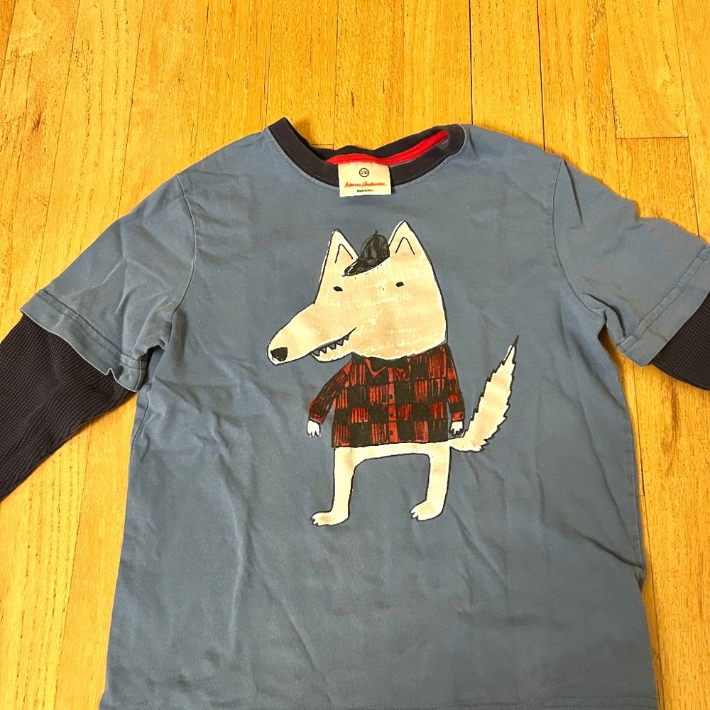 Hanna Andersson boys Graphic Long Sleeve shirt size 8 (130)